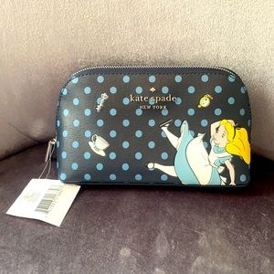 BNWT kate spade Alice in Wonderland Makeup bag